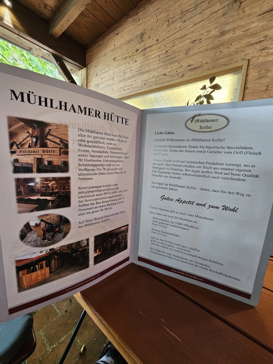 Menu Gaststätte Mühlhamer Keller-9