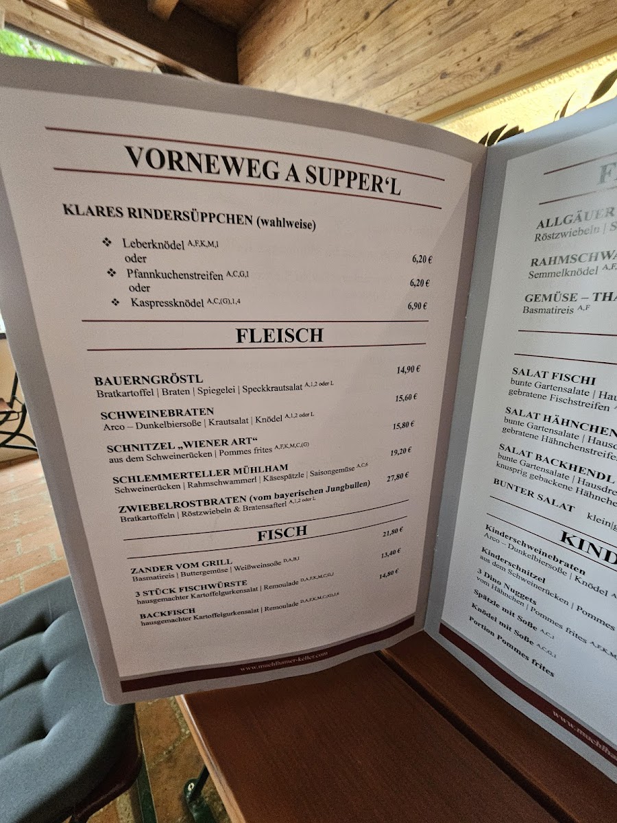 Menu Gaststätte Mühlhamer Keller-6