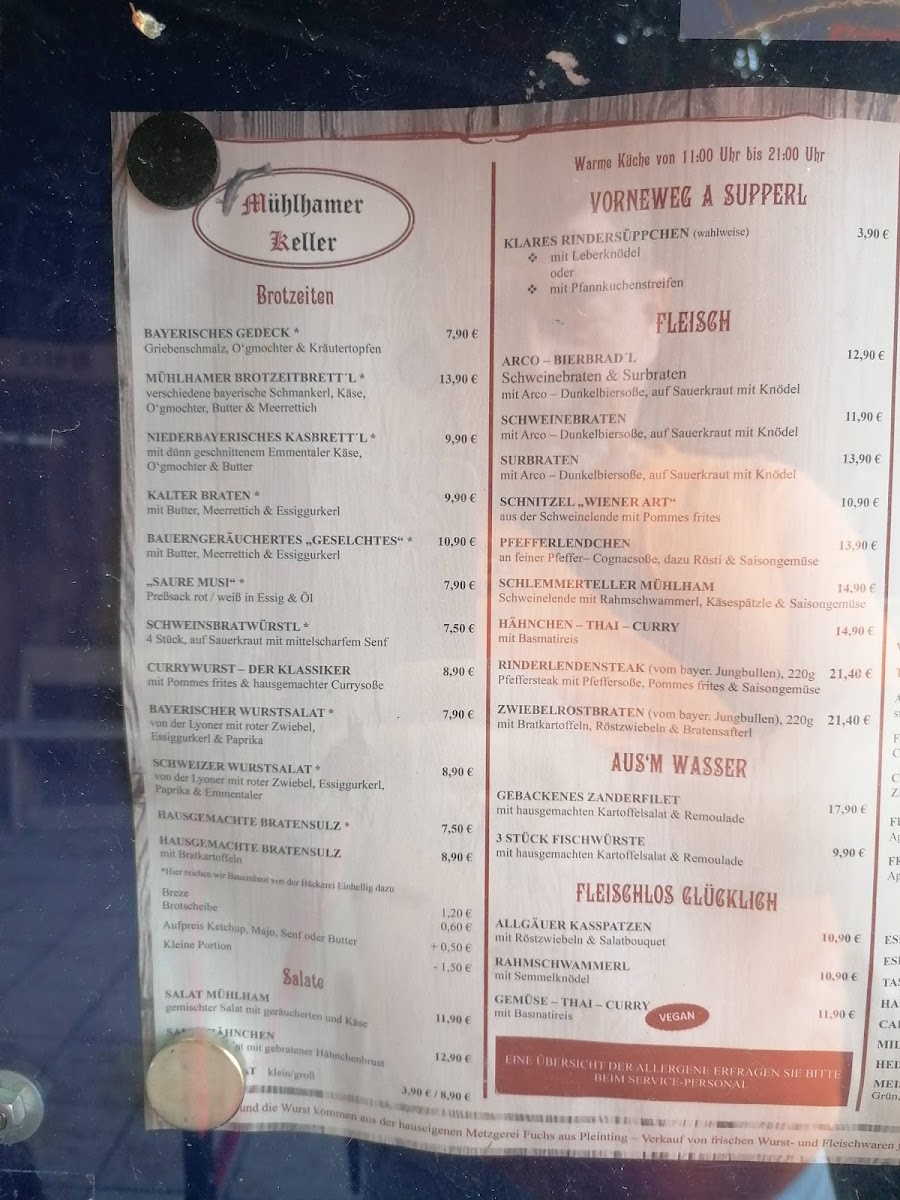 Menu Gaststätte Mühlhamer Keller-8