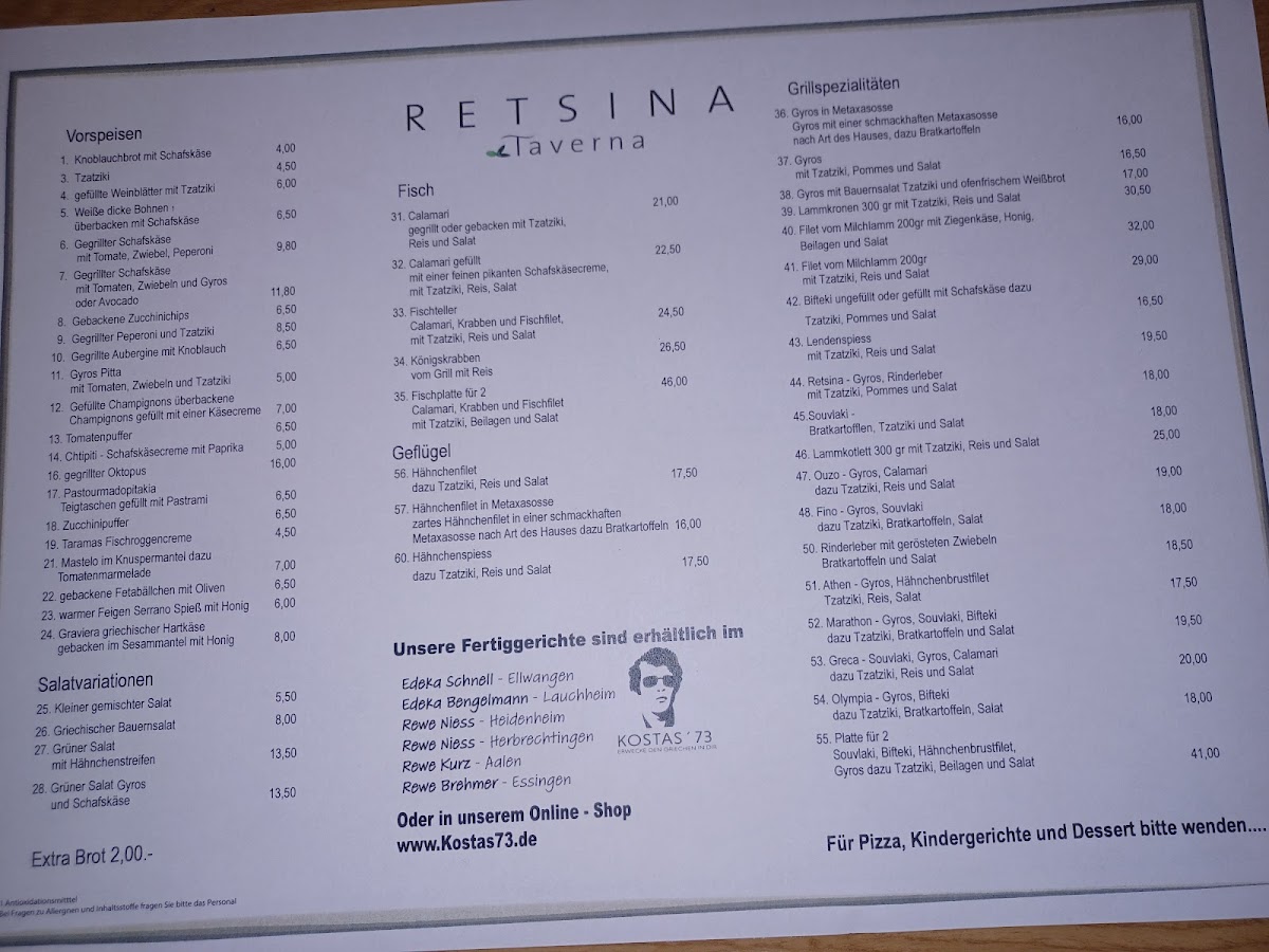 Menu Gaststätte Retsina-4
