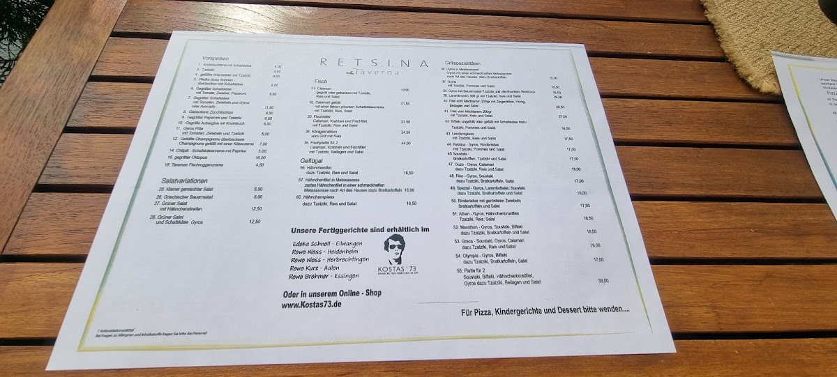 Menu Gaststätte Retsina-6