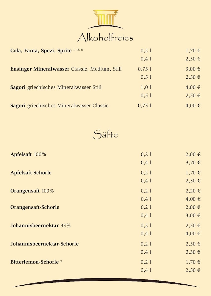 Menu Gaststätte S.v.illingen Vereinsheim Parthenon.-7