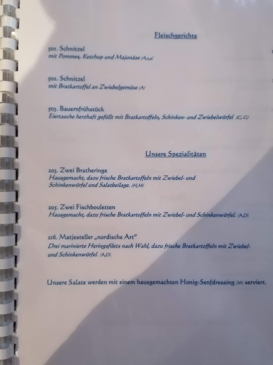 Menu Gaststätte 'zum Alten Speicher'-5
