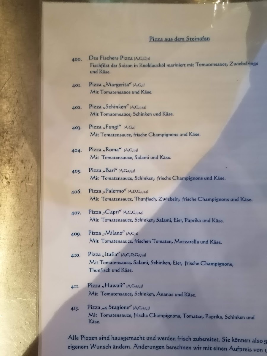 Menu Gaststätte 'zum Alten Speicher'-6