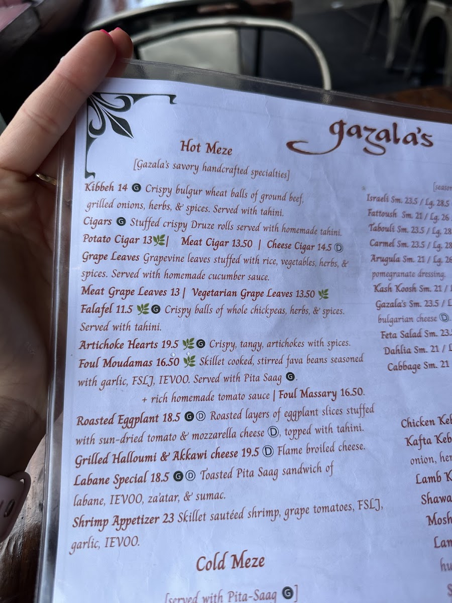 Menu Gazala’S Mediterranean Restaurant-4