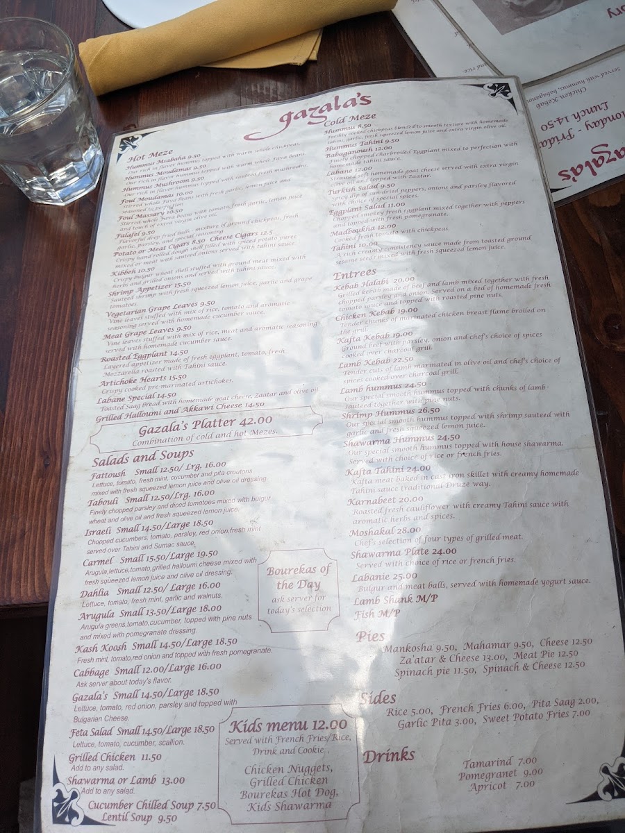 Menu Gazala’S Mediterranean Restaurant-6