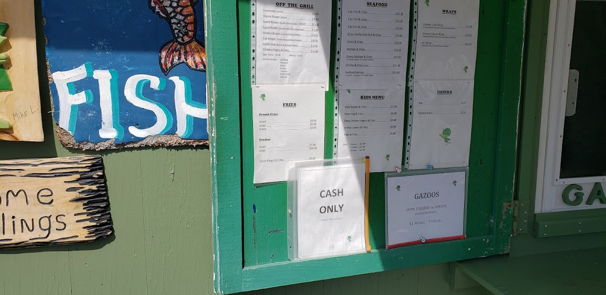 Menu Gazoo's-5
