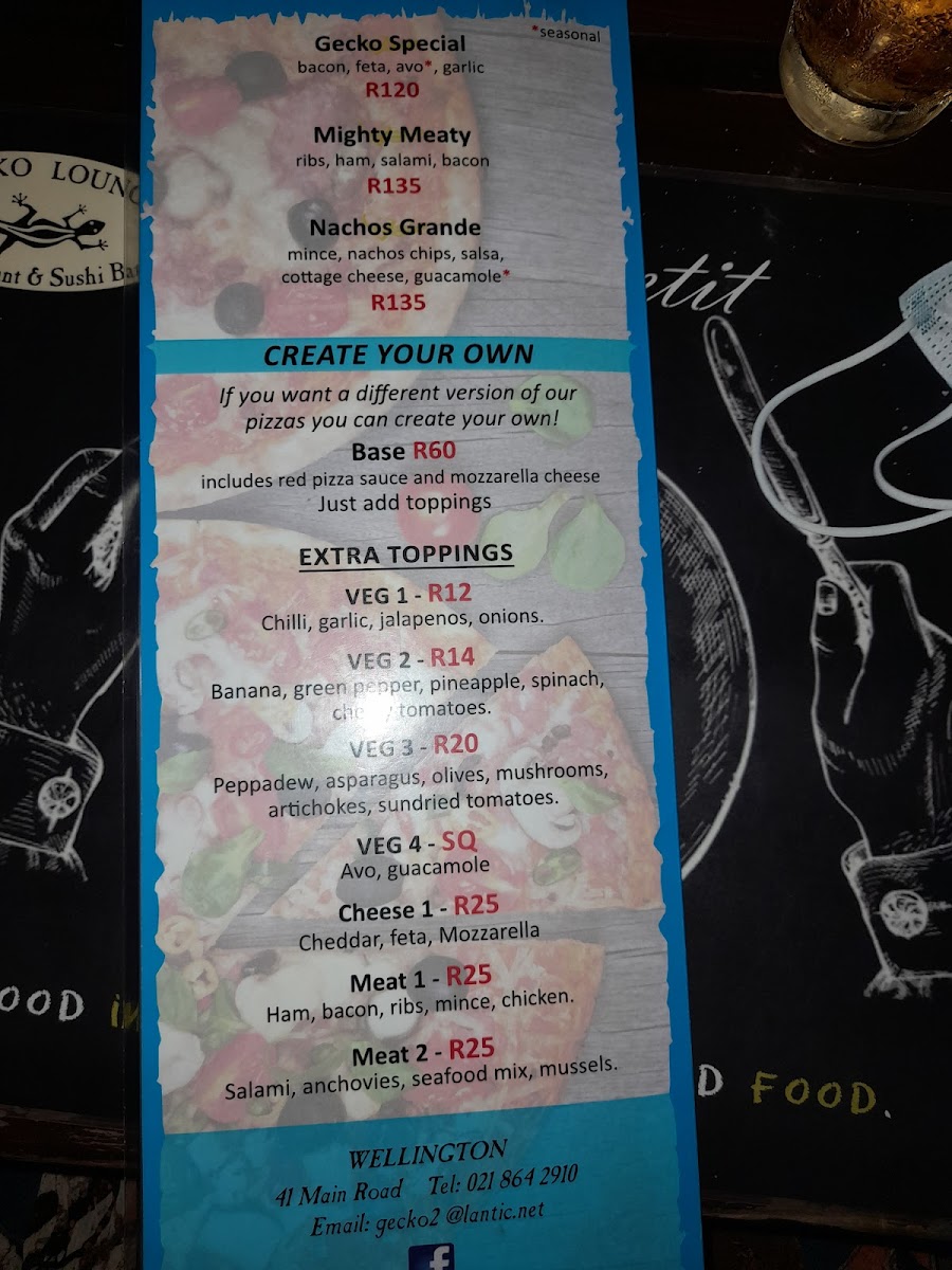 Menu Gecko Lounge Wellington-1