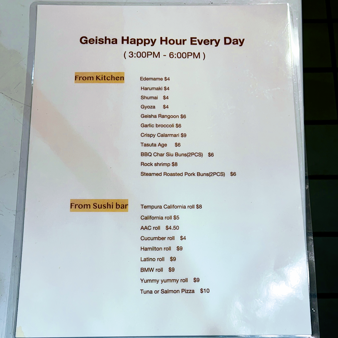 Menu Geisha-5