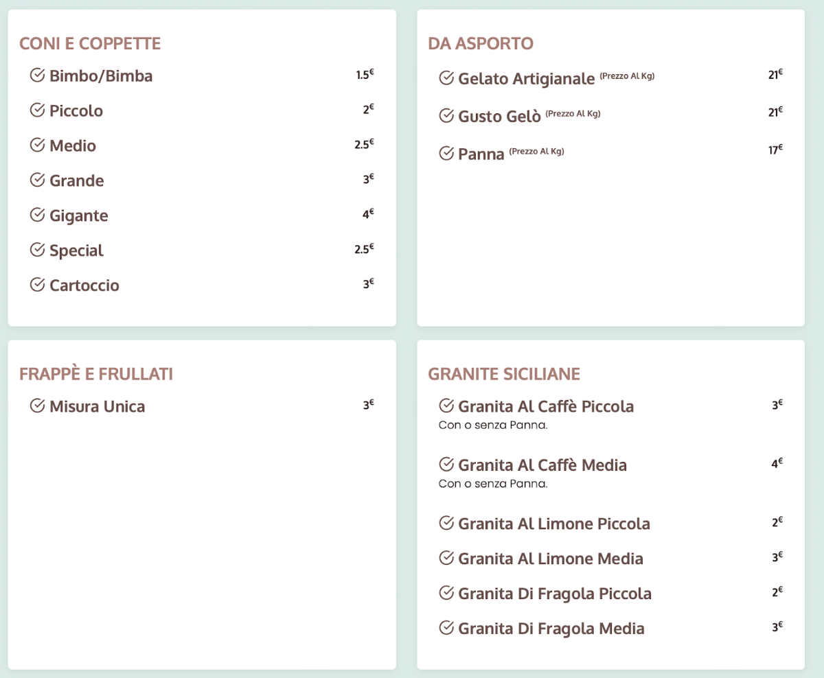 Menu Gelateria Artigianale Gelo'-3