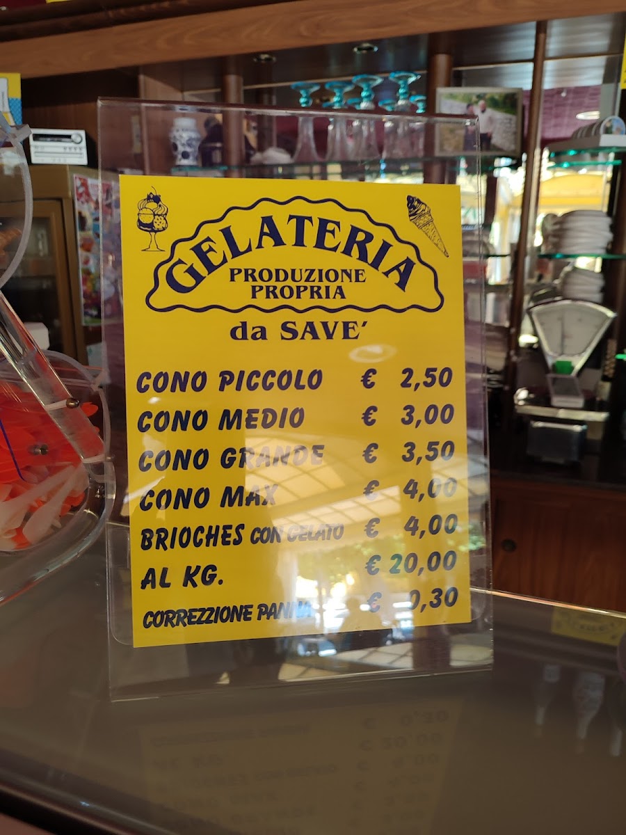 Menu Gelateria Da Savè-1