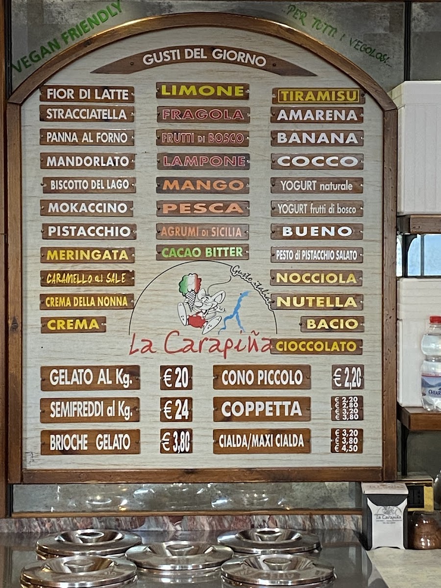 Menu Gelateria La Carapiña-3