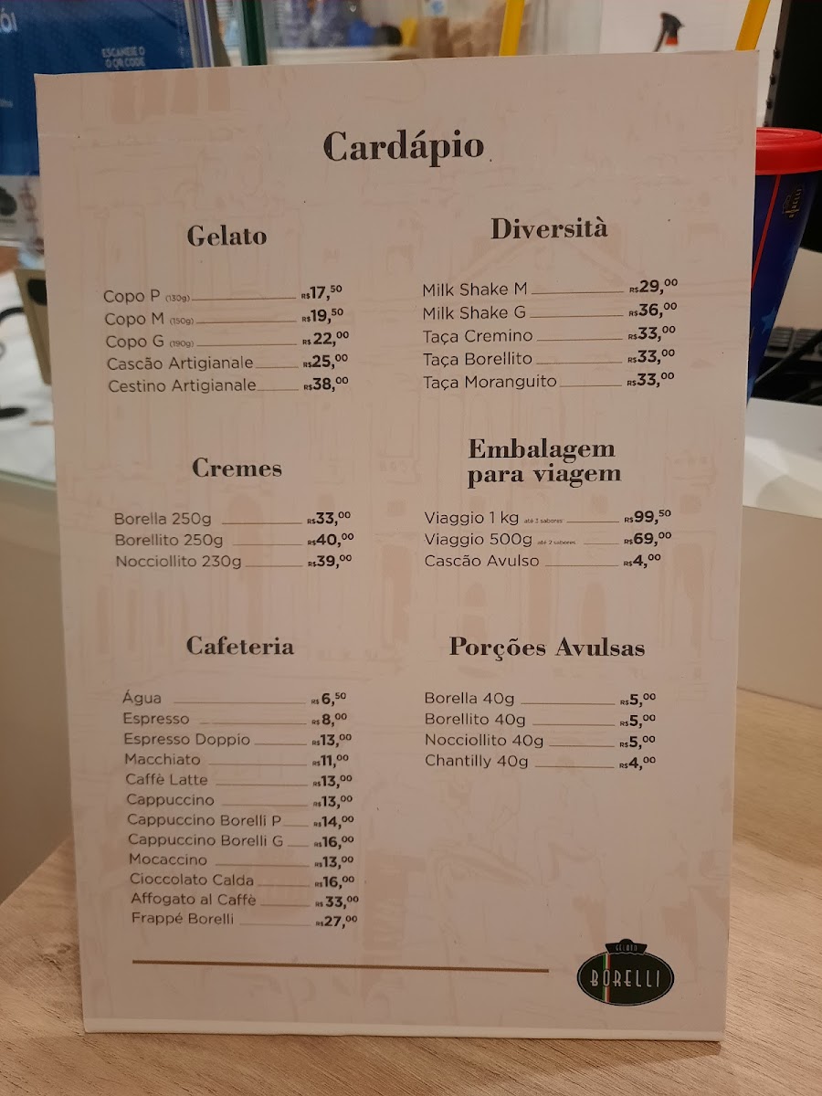 Menu Gelato Borelli Boa Vista-1