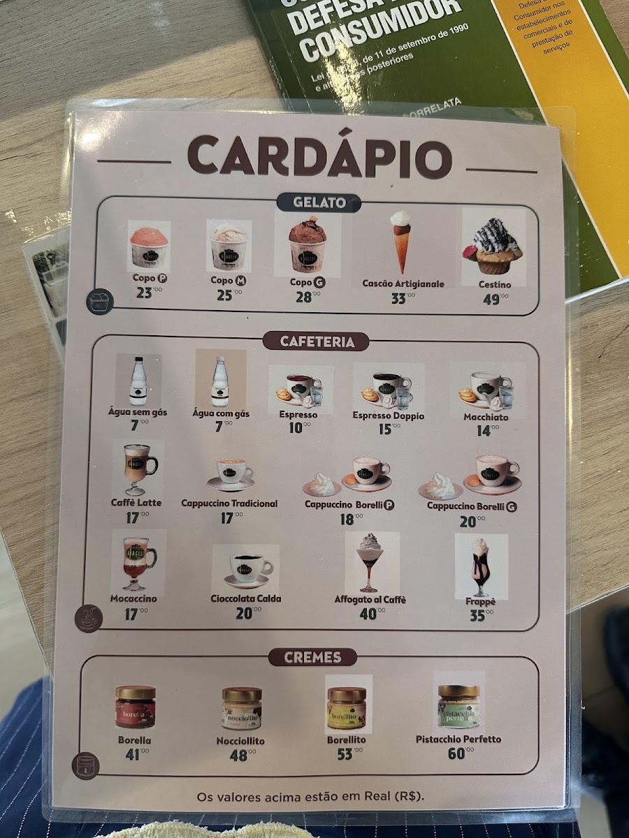 Menu Gelato Borelli Boa Vista-3