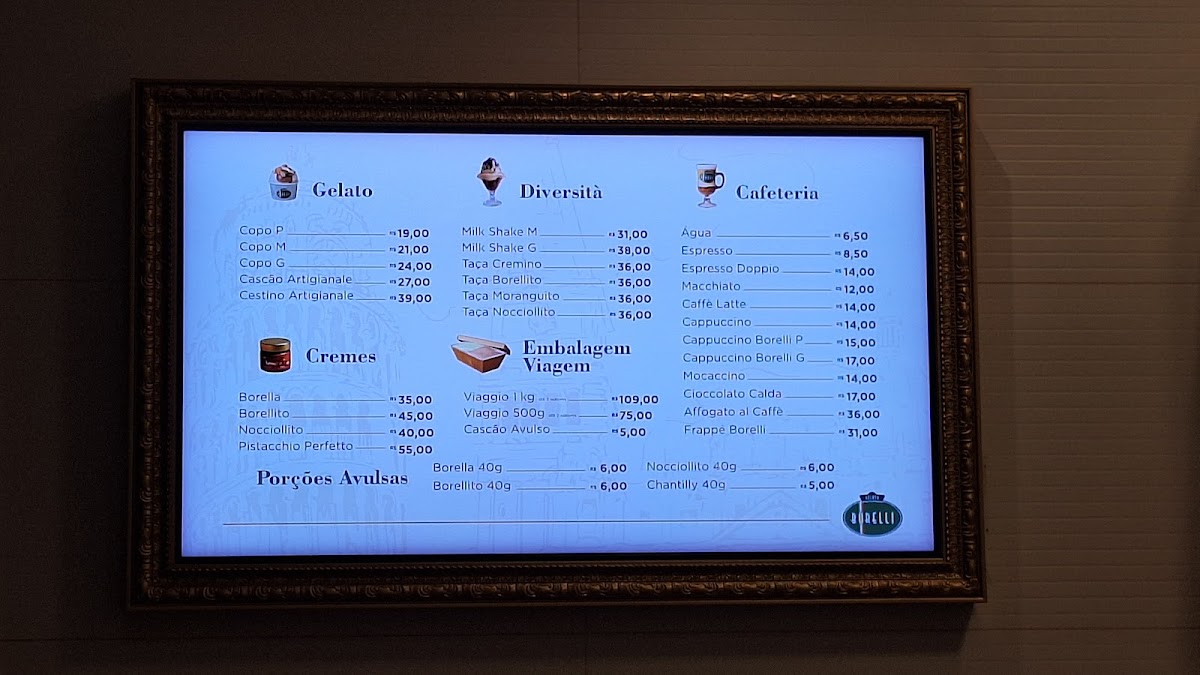 Menu Gelato Borelli Foz Do Iguaçu-7