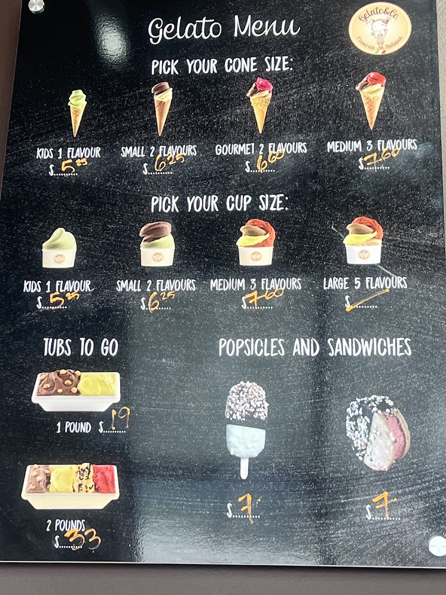 Menu Gelato&co. Katy-6