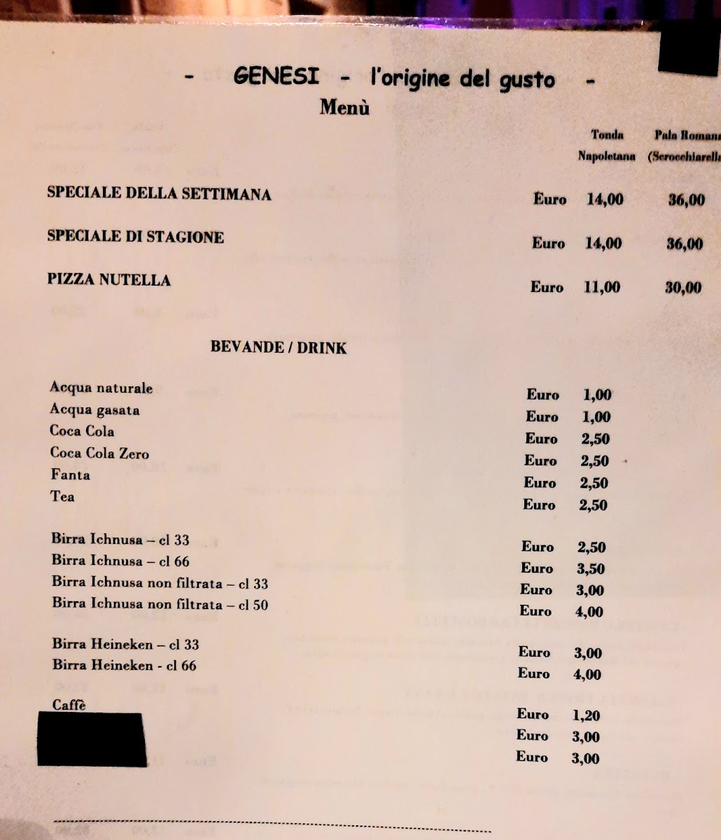 Menu Genesi-3