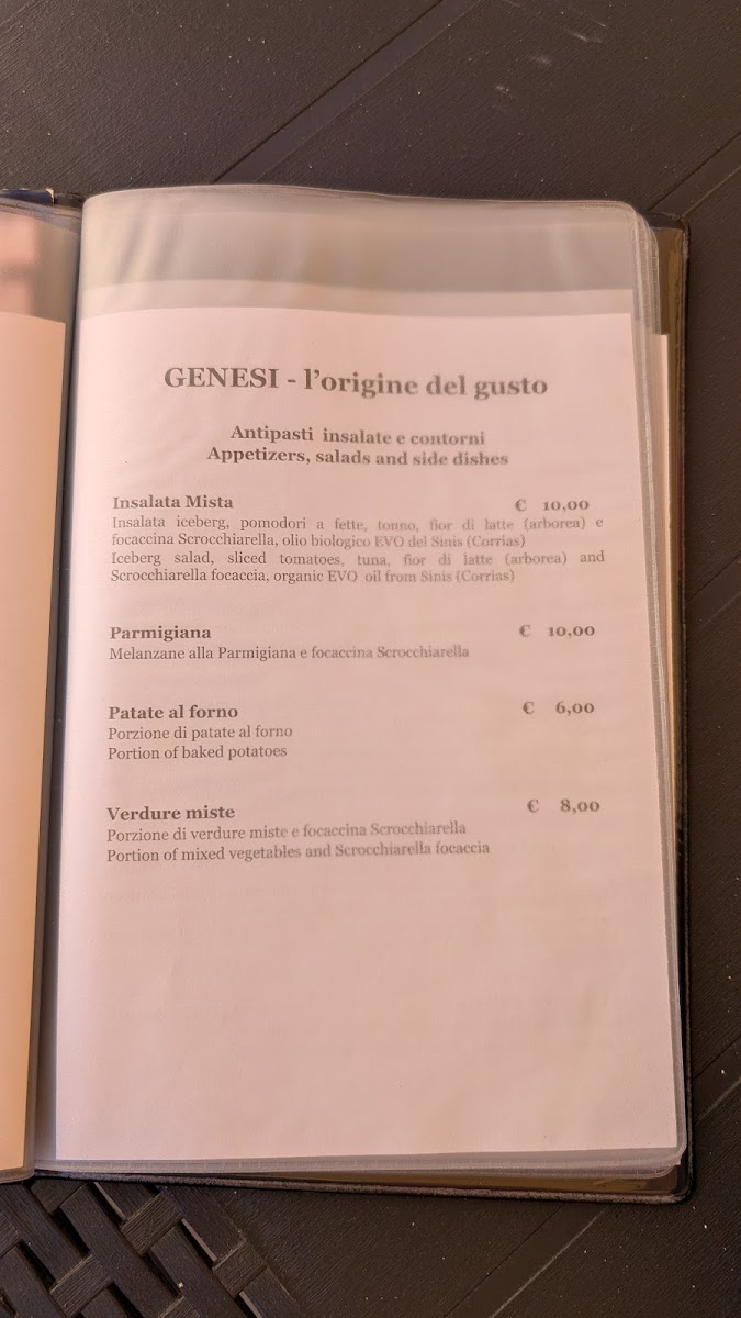 Menu Genesi-4