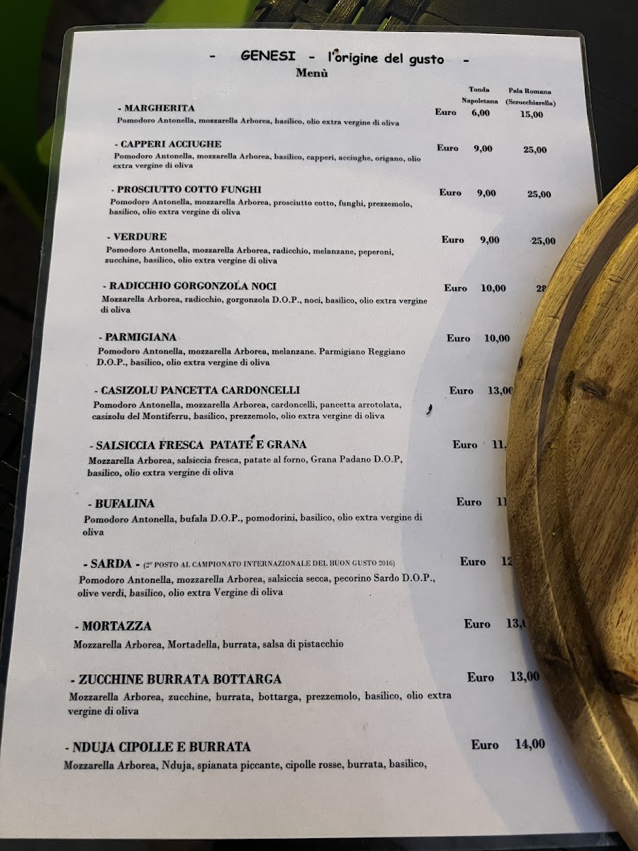 Menu Genesi-6