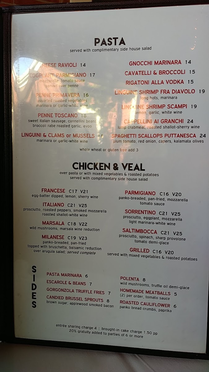 Menu Gennaro's Italian Restaurant & Tomato Pies-4