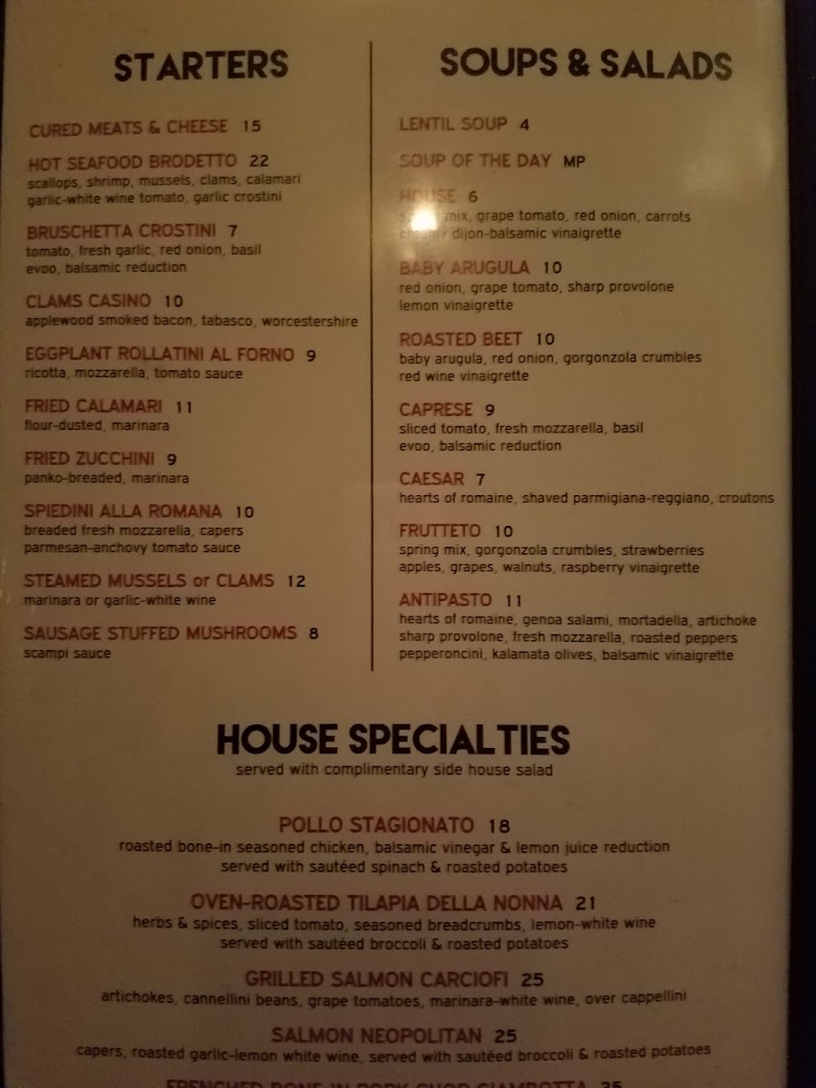 Menu Gennaro's Italian Restaurant & Tomato Pies-6