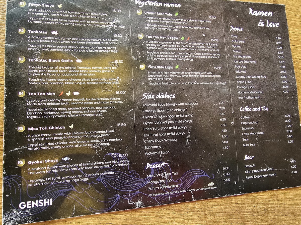 Menu Genshi Ramen Restaurant Hilversum-2