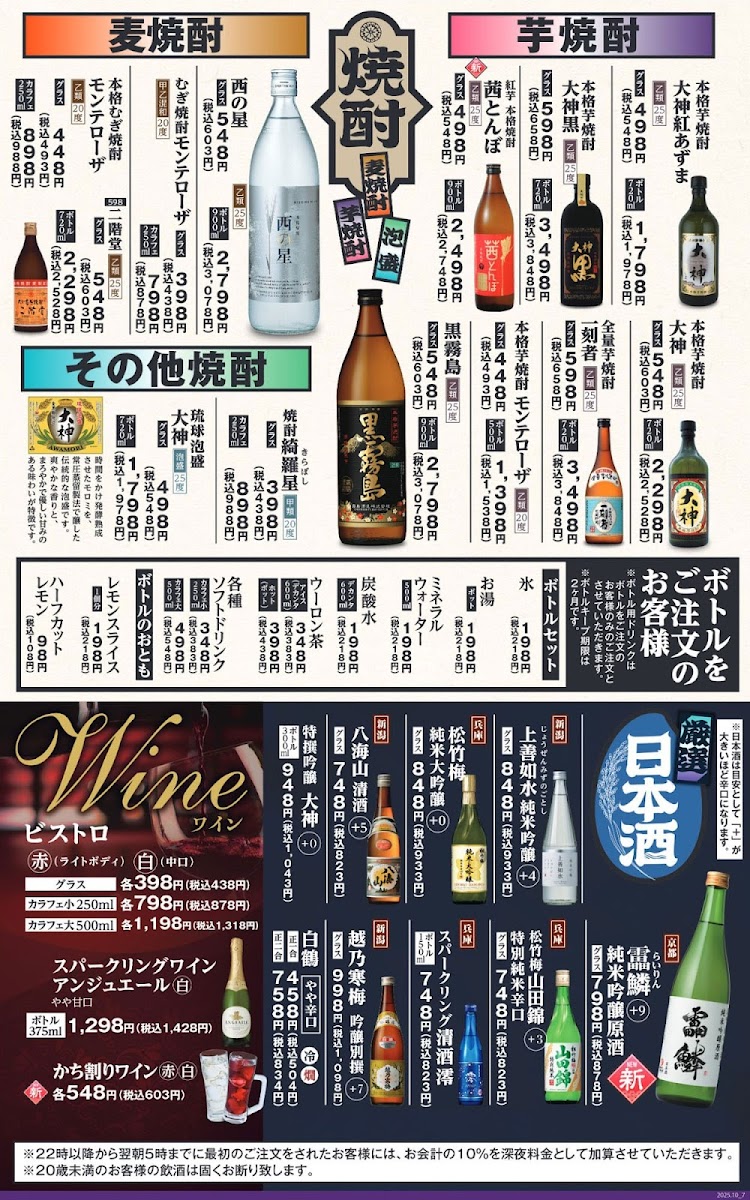 Menu Genuine Sake & Sushi Diner 'uotami' Matsumoto Station-1