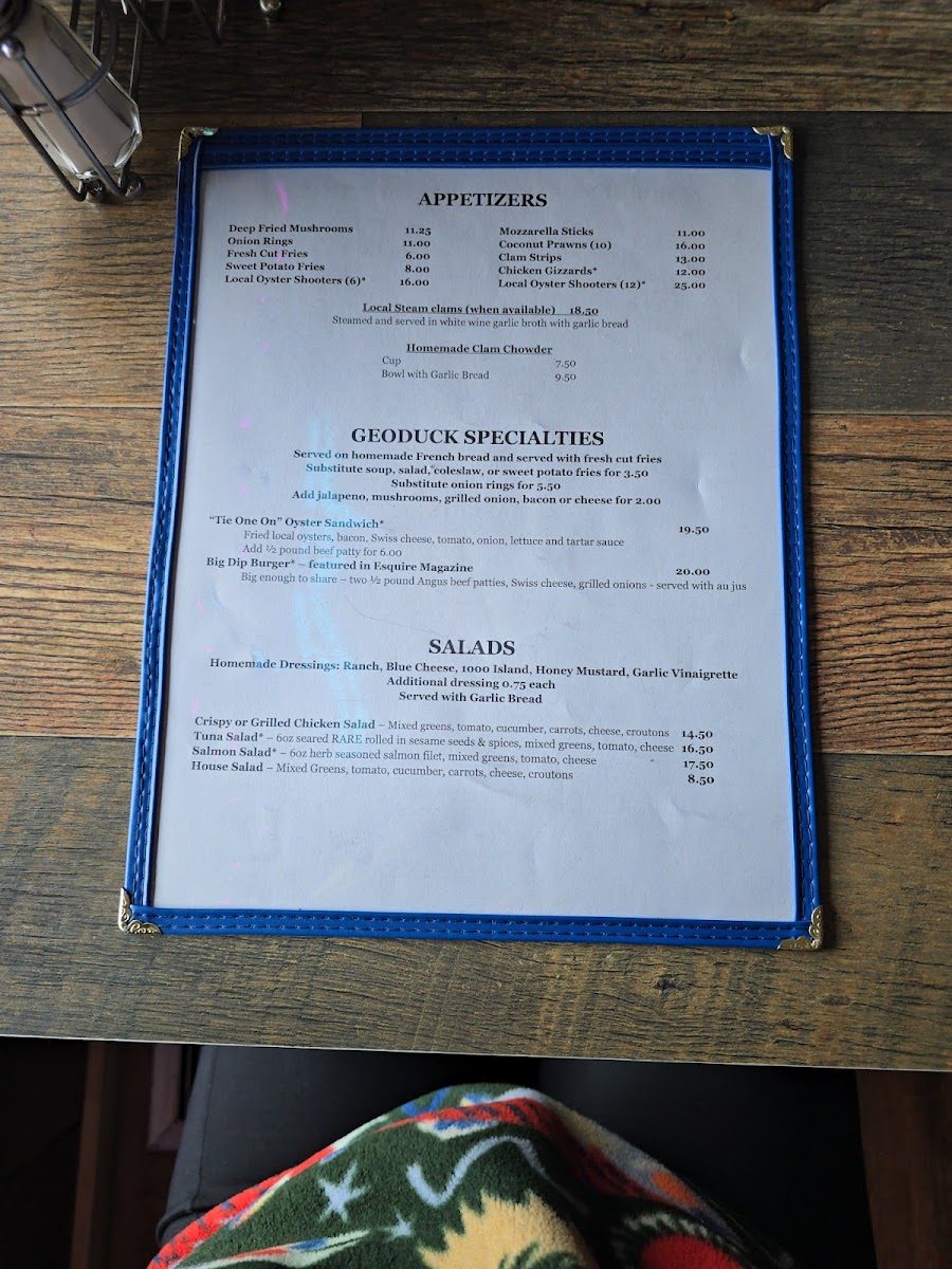 Menu Geoduck Restaurant & Lounge-1