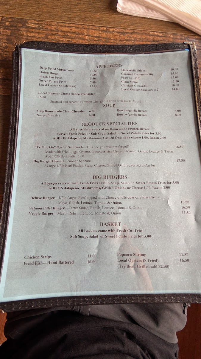Menu Geoduck Restaurant & Lounge-6