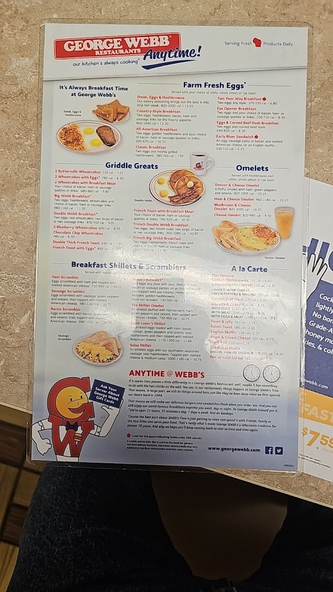 Menu George Webb Restaurant-1