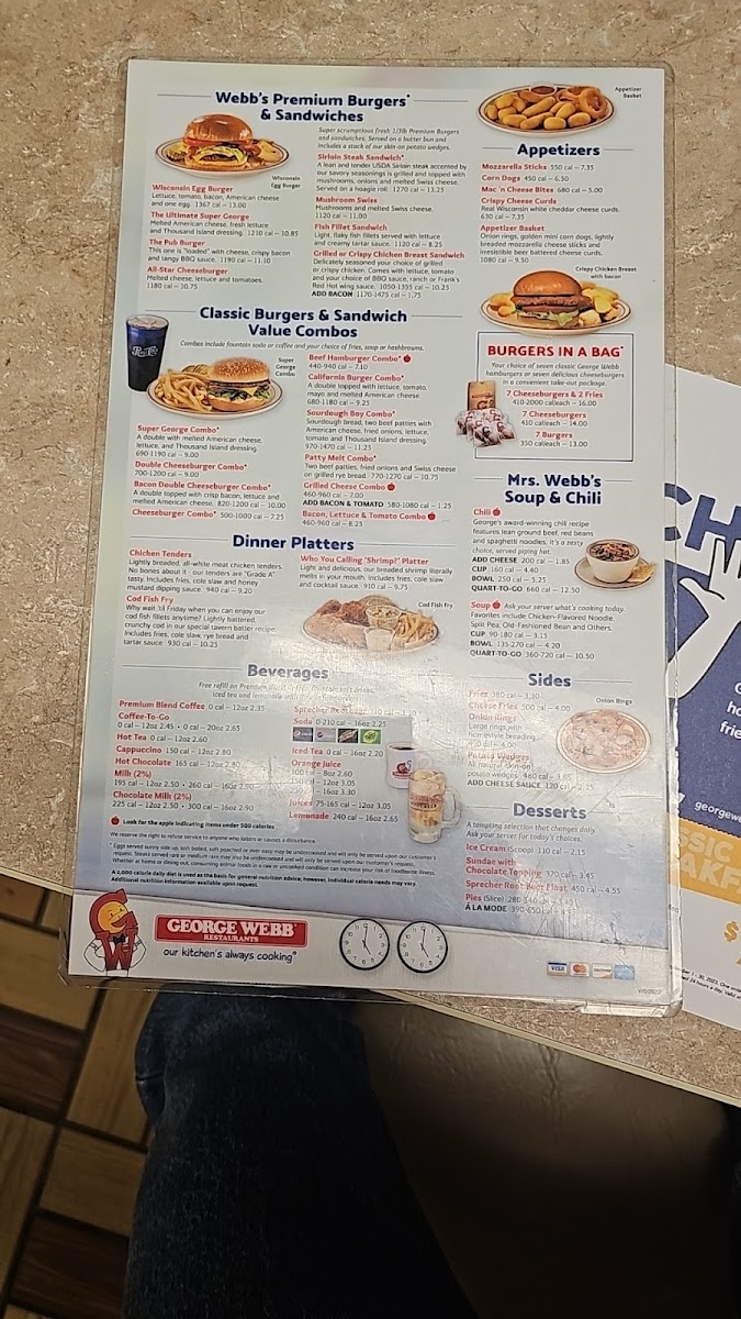 Menu George Webb Restaurant-2