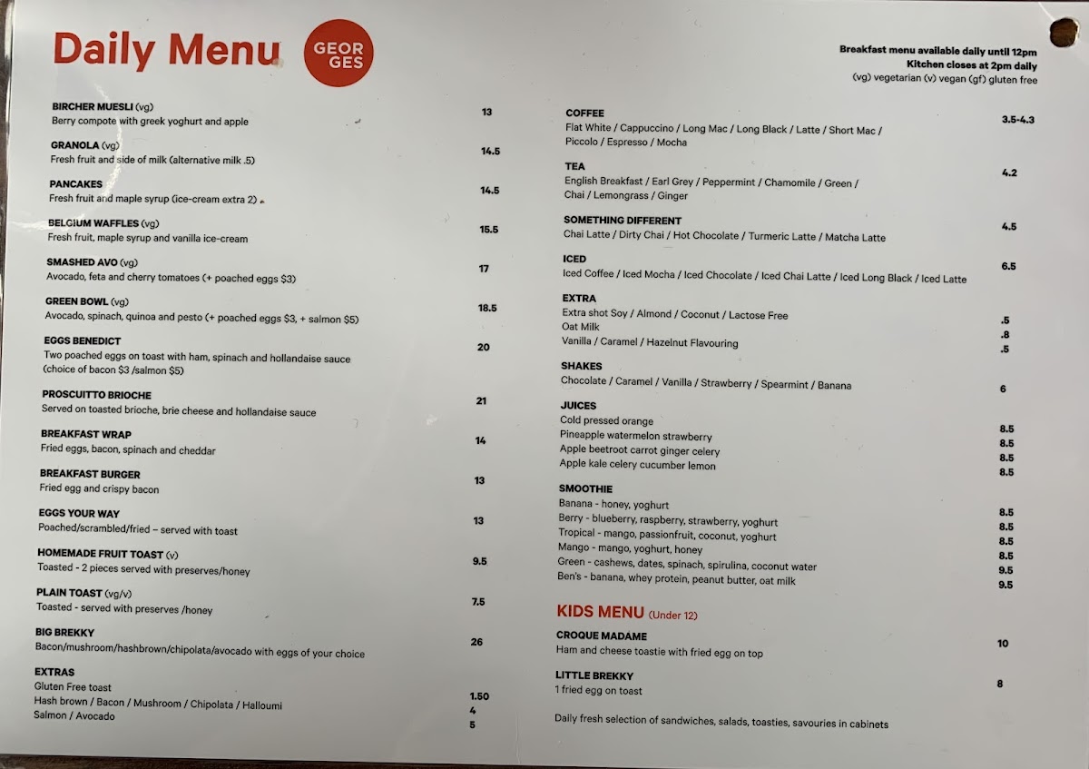 Menu Georges City Beach-1