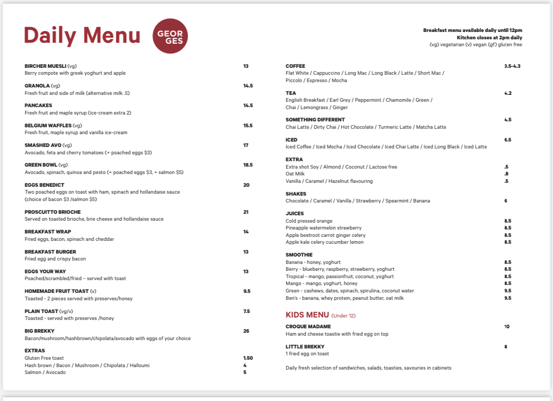 Menu Georges City Beach-3