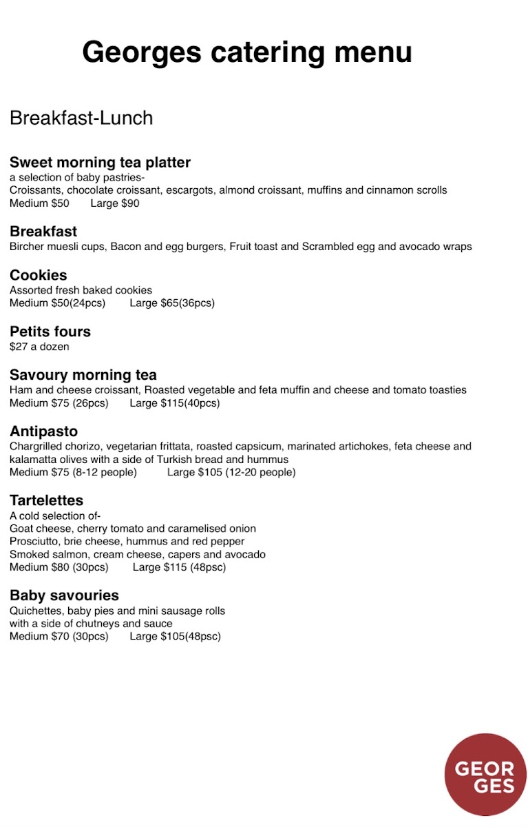 Menu Georges City Beach-4