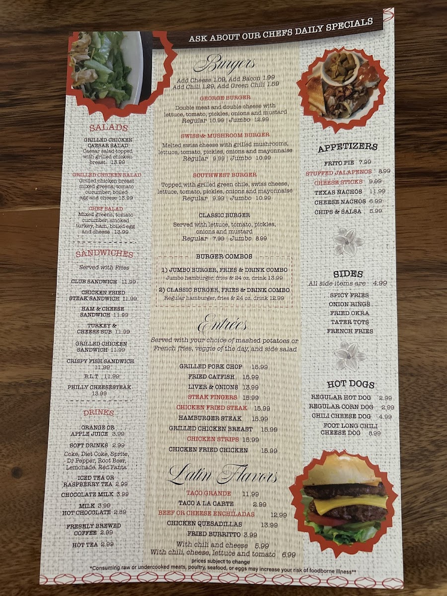 Menu George's Restaurant-1
