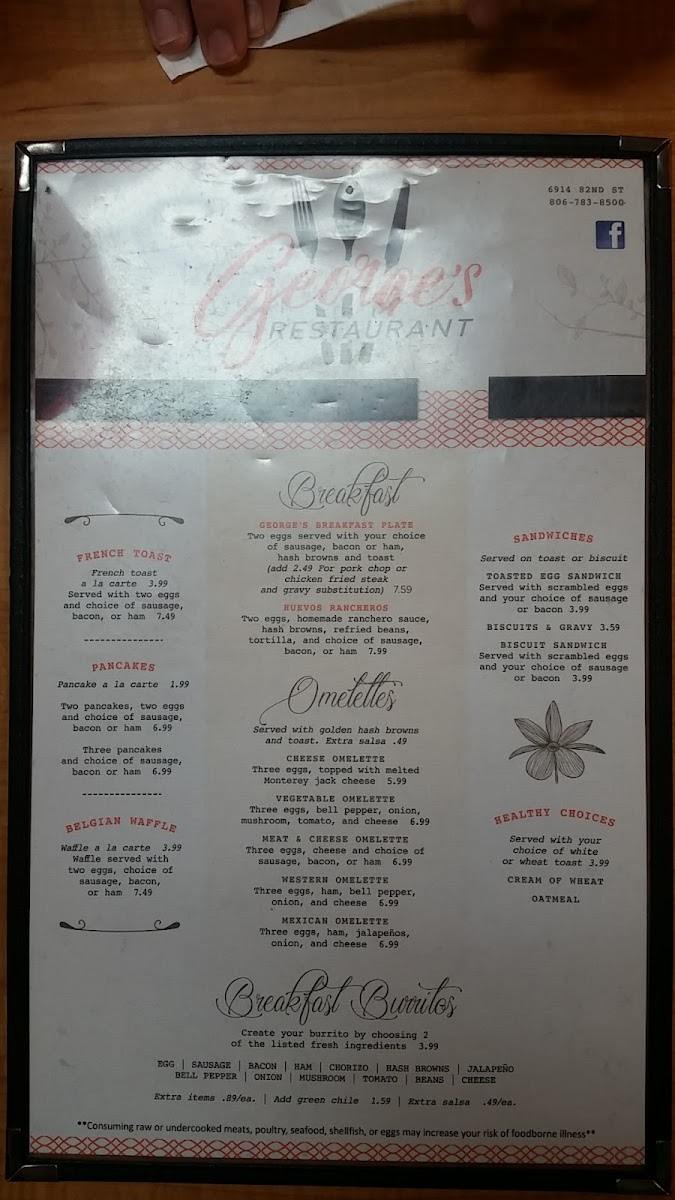 Menu George's Restaurant-7