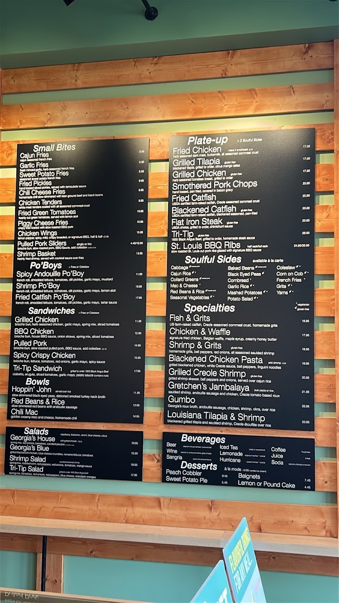 Menu Georgia's Restaurant-1