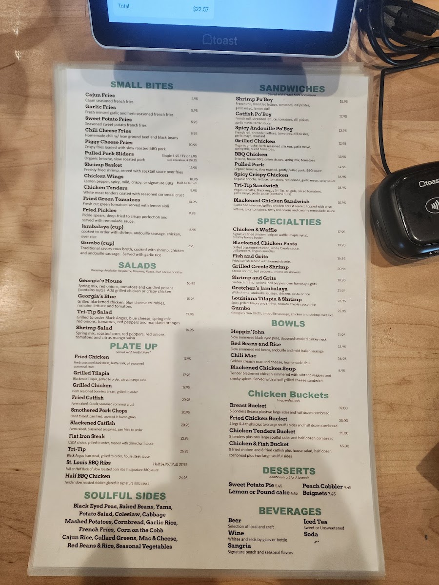 Menu Georgia's Restaurant-5