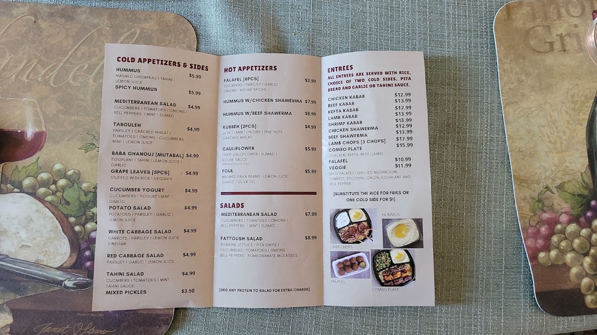Menu Georgie's Mediterranean Cuisine-10
