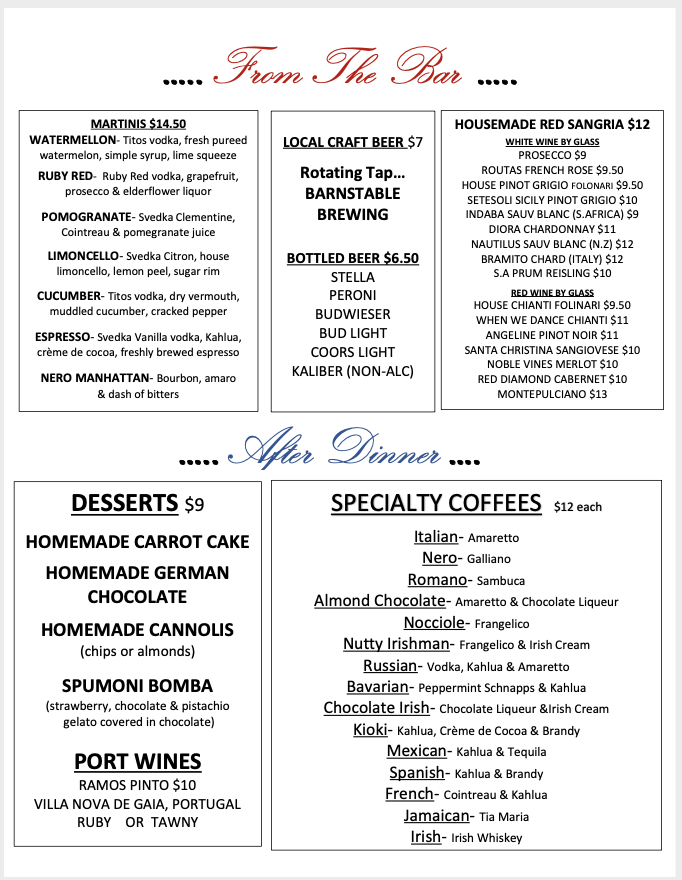 Menu Gerardi's Cafe-1