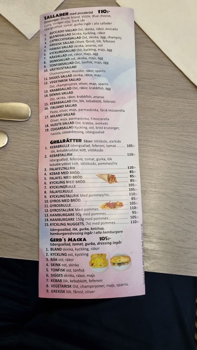 Menu Gerd's Pizza Restaurant-2