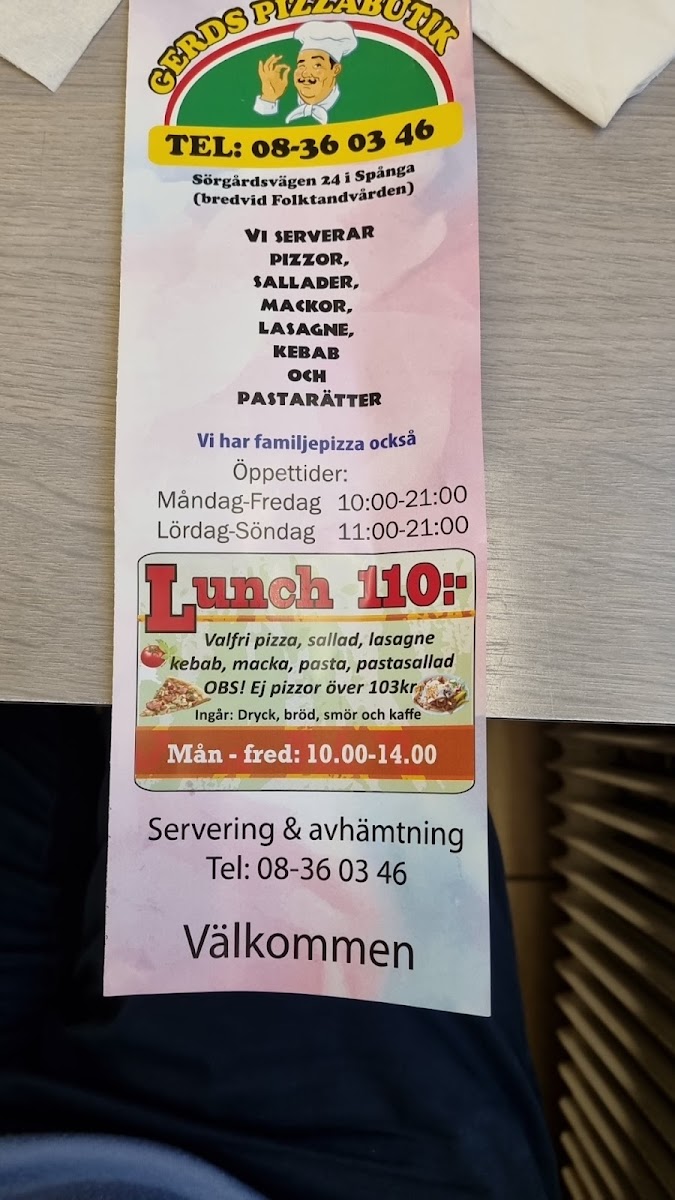 Menu Gerd's Pizza Restaurant-3