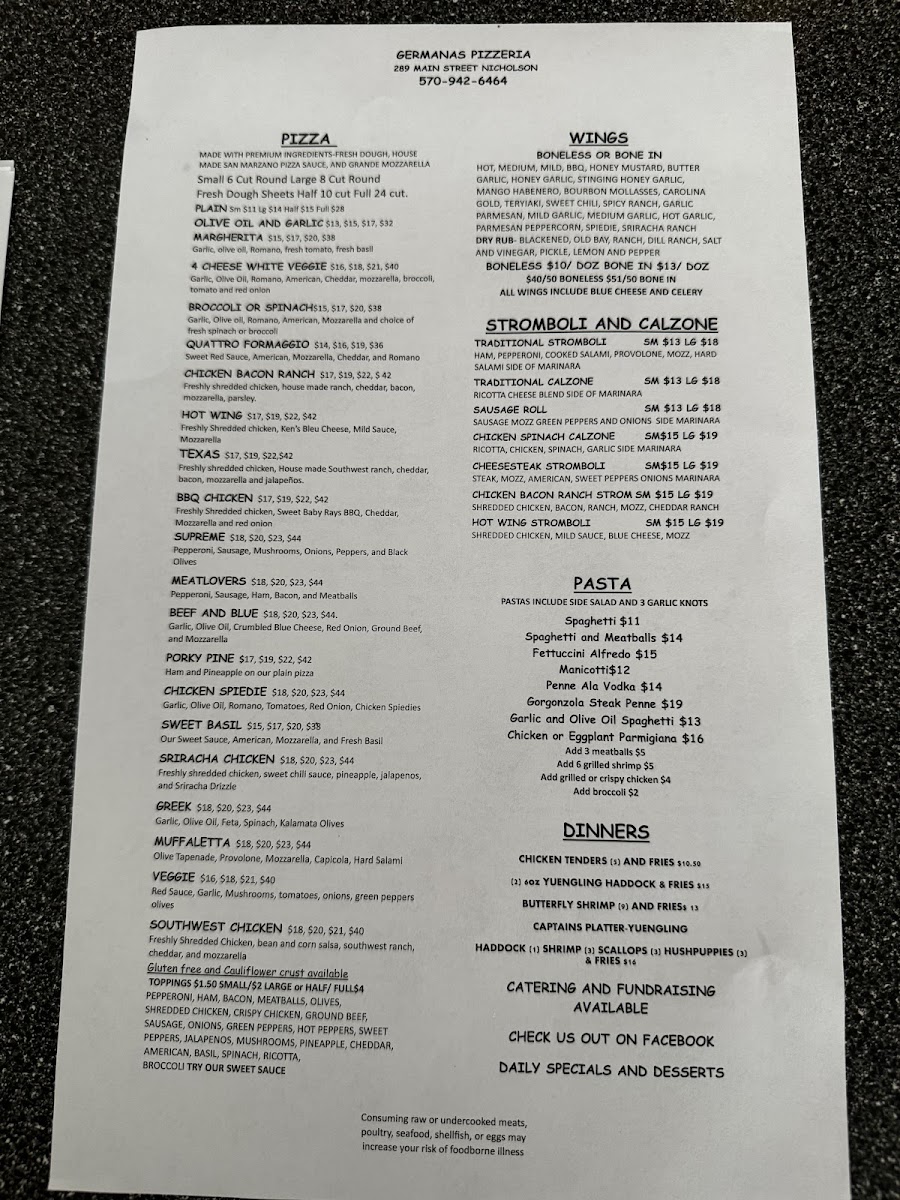 Menu Germana's Pizzeria-1
