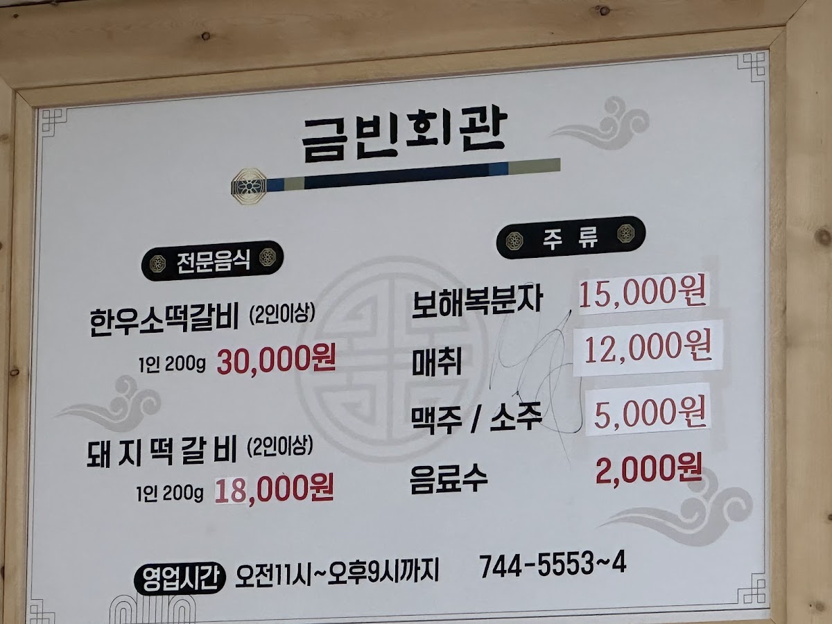 Menu Geumbin Hoegwan-1