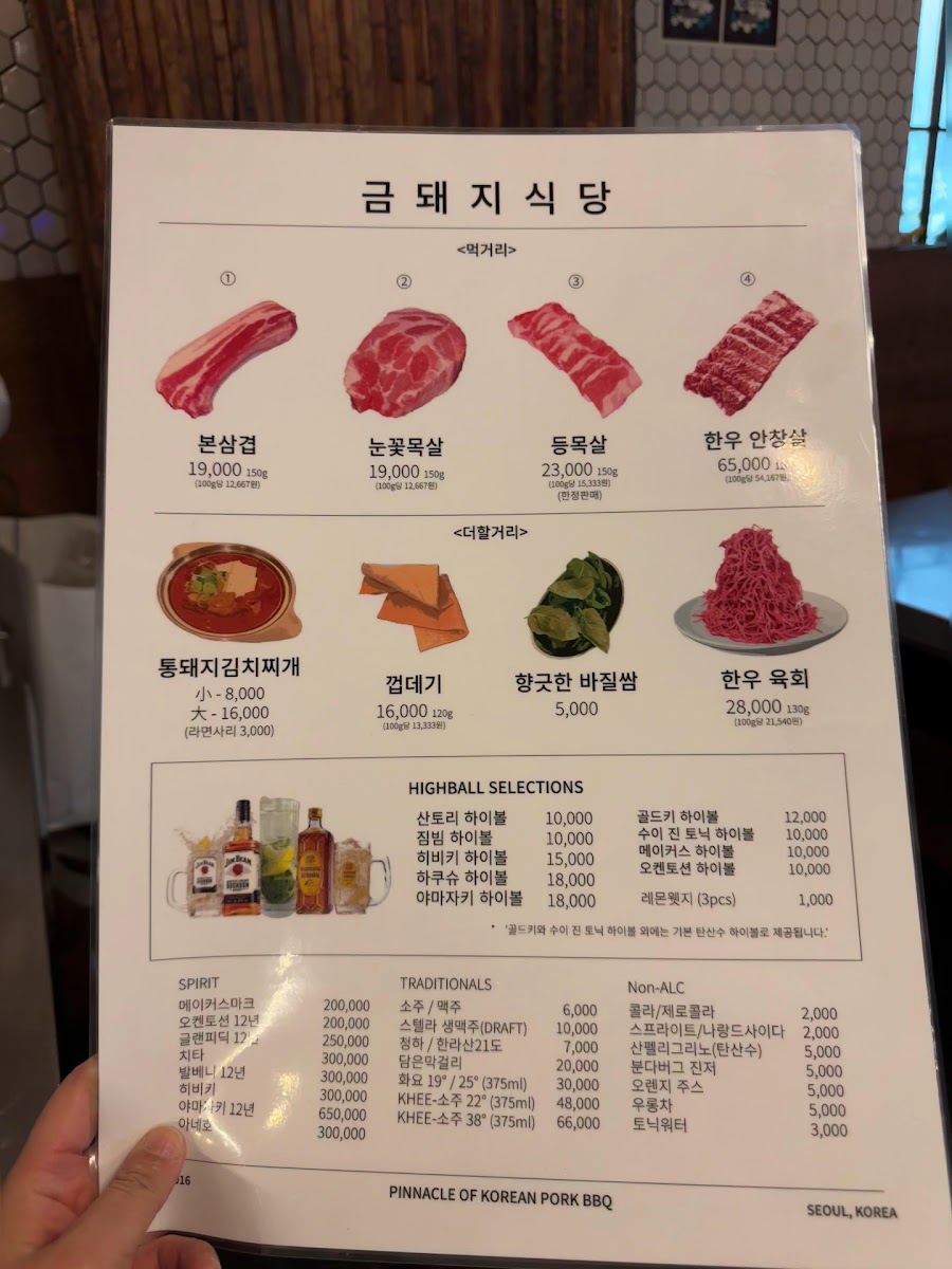Menu Geumdwaeji Sikdang-7