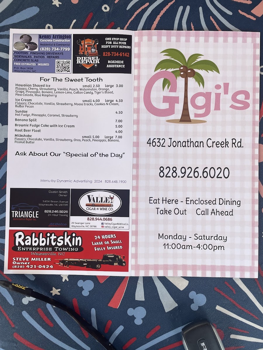 Menu Gigi's Restaurant-2