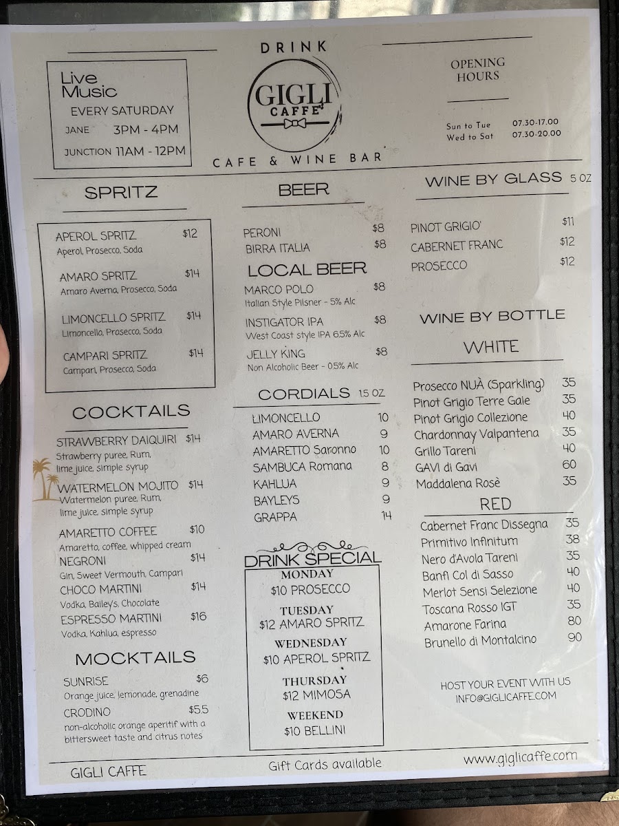 Menu Gigli Caffè-1