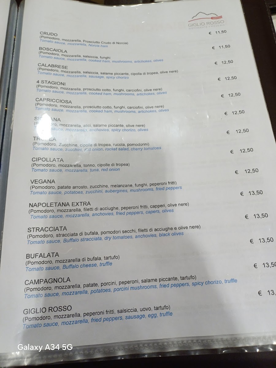 Menu Giglio Rosso Ristorante-Pizzeria-Bar-Enoteca-2