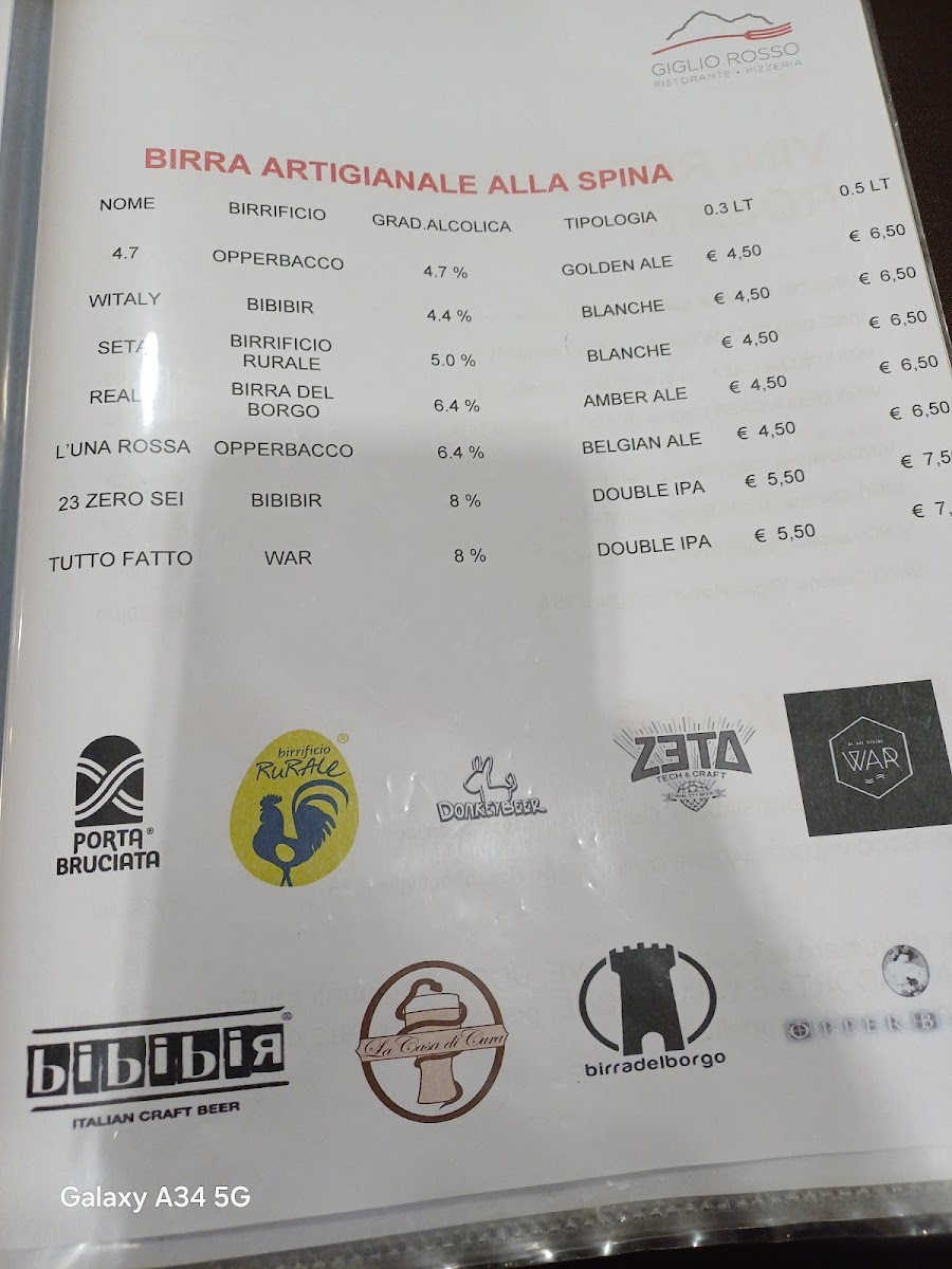 Menu Giglio Rosso Ristorante-Pizzeria-Bar-Enoteca-3