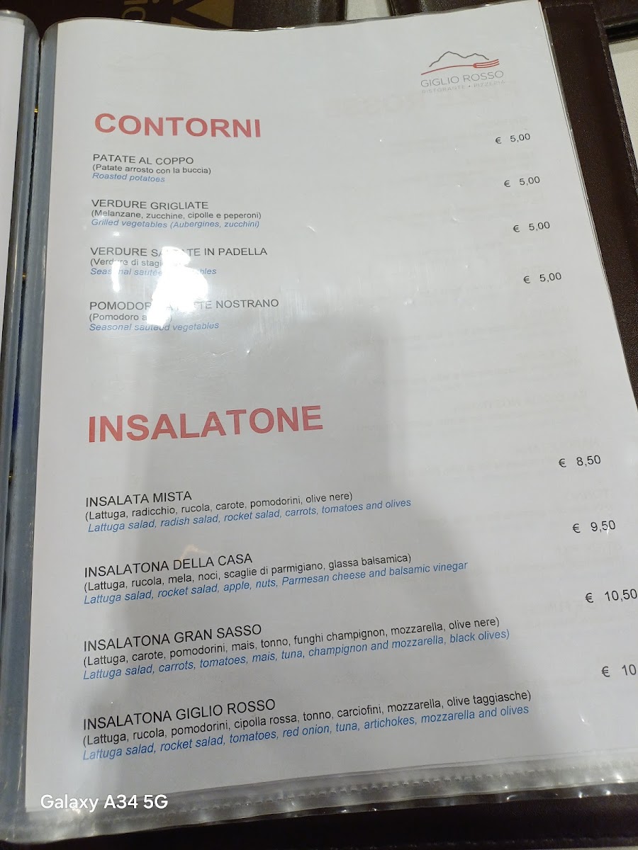 Menu Giglio Rosso Ristorante-Pizzeria-Bar-Enoteca-5